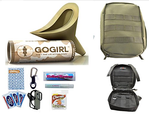 Go Girl ODG Military / Tactical IPAK â€“ Weekend Personal Care & Hygiene Kit I Go Girl | IPAK | Happy Cheeks Toilet Seat Spray | Charmin Toilet Seat Covers | Cotton Buds Toilet Tissue | Extras