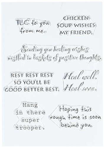 Stampers Anonymous Words to The Rescue Stamp Set, 8 by 4.5-Inch, Get Well, Clear