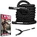Battle Ropes with Anchor KIT. Full Body Workout Equipment to Lose Fat, Boost Strength & Power. Fast & Efficient Training in Less Than 20 Minutes. Premium 1.5 Inch Heavy Rope in 50 Feet