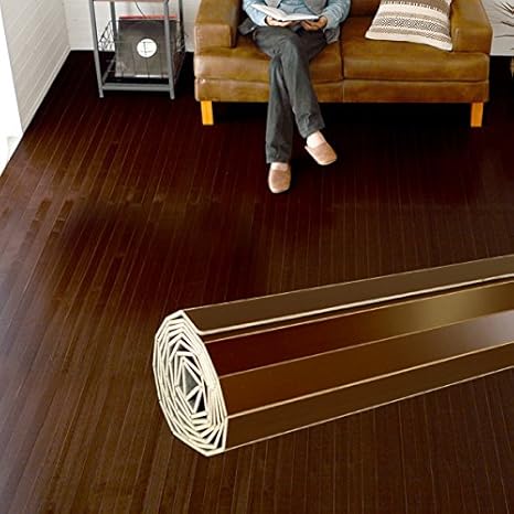 Amazon ウッドカーペット 6畳用 本間6畳用 約285x380cm ブラウン色 Js 80シリーズ 天然木使用 タモ材 4色展開 Diy フローリング 木目 簡単 敷くだけ シート セルフリフォーム 低ホルマリン 並行輸入品 ラグ カーペット オンライン通販