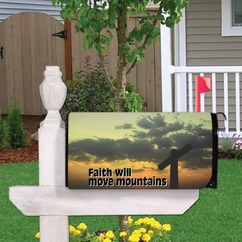 Faith Will Move Mountains - Religious Design #7 - Magnetic Mailbox Cover