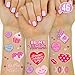 xo, Fetti Valentine's Day Temporary Tattoos - 54 Hot Pink Foil Styles | V-Day Party Decoration, Galentines, Party Favor, Be Mine, Candy Heart, Vday Supplies, XOXOs