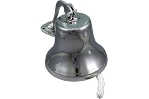 10" Polished Aluminum Dinner Bell Nautical Ship