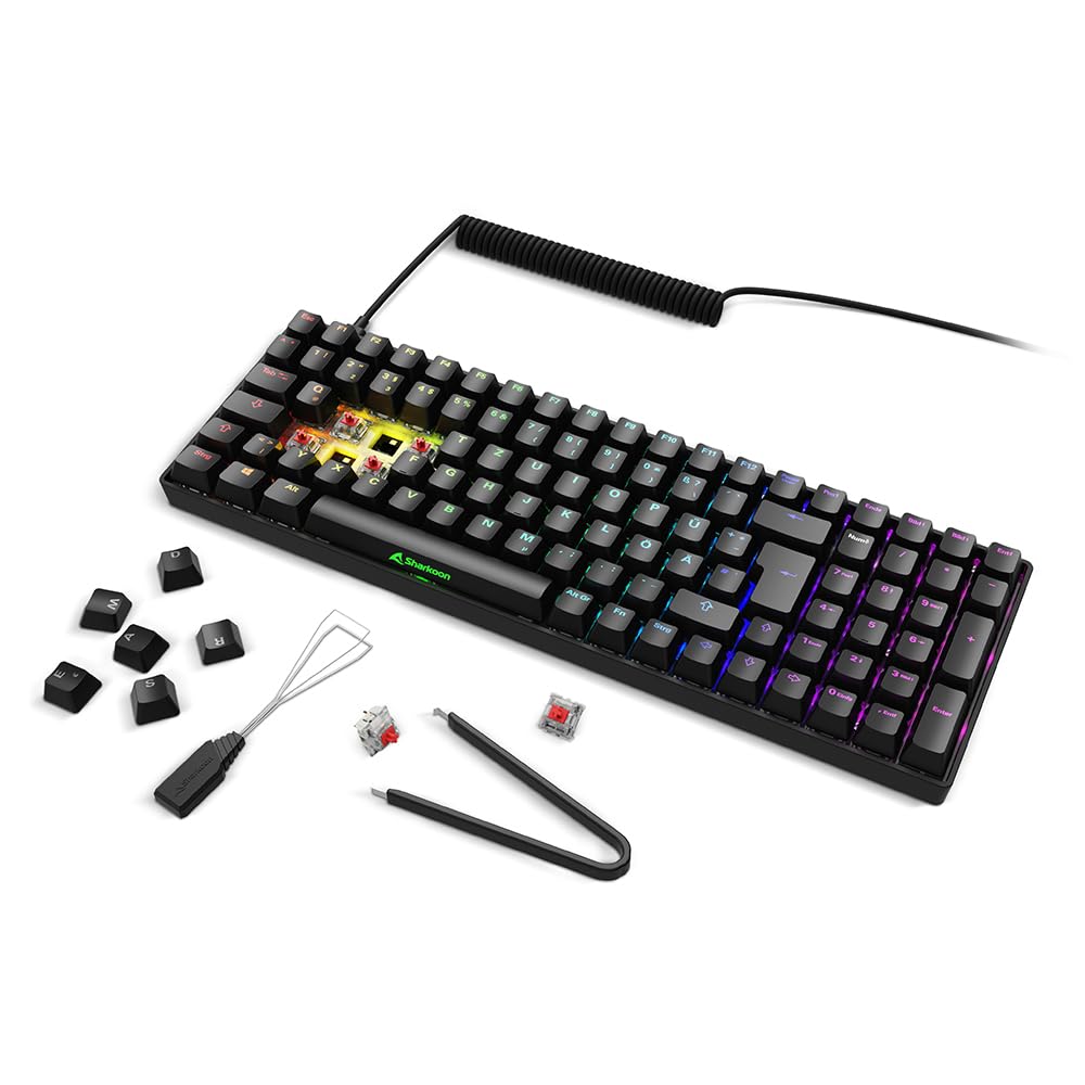 Sharkoon SGK50 S2 Schwarz, RGB, Gateron Rot 5