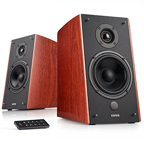 Edifier R2000DB Powered Bluetooth Bookshelf Speakers – Near-Field Studio Monitors – Optical Input – 120 Watts RMS – Wood