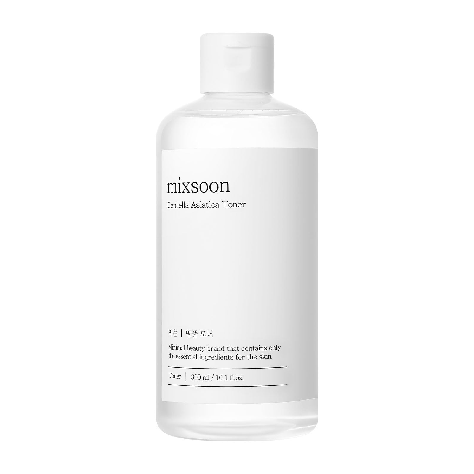 mixsoon Centella Asiatica Toner - High-Concentration Jeju-Grown CICA, Soothing & Hydrating Care for Sensitive & Irritated Skin, Strengthens Skin Barrier & Preps for Better Absorption, 300ml