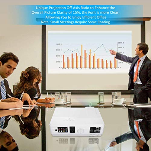 WiFi Projector,ELEGIANT 3000 Lumens Long Life LED Full HD LED Home Cinema TV Projector LCD Multimedia Video Game Projectors Support 1080P USB VGA AV TV Interface - Thumbnail 4