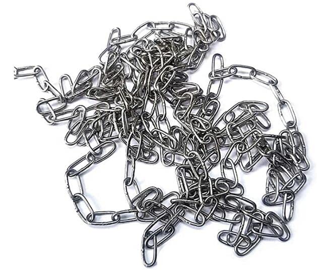 KAIISSA Stainless Steel Chain Strong, Heavy Duty Welded Chain Links for Hanging Fences, Walking with Dog Chain, Swivel Chain, Drying The Laundry Chain, Maximum Load 10kg, 1.2MM - 8 Meter — image 1