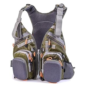 Hereb Gilet De Pêche Multifonction Réglable Pêche à La Mouche Gilet Pack Chasse En Plein Air Pêche Maille Poches Gilet Sac à Dos Poisson Accessoire Sac