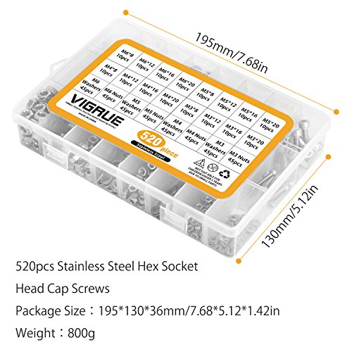 6 Stainless+Screws+Socket+Assortment+Storage