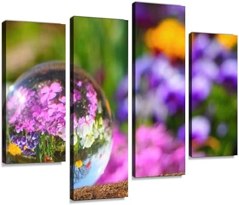 Amazon Co Jp チューリップ 芝桜 ガラス玉 ビー玉 水晶 花畑 春 パンジー ビオラ 青空 花 植物 ユリ科 鮮やか カラフル 花言葉 キャンバスアート アートボード 壁掛け装飾 おしゃれ 部屋飾り インテリアパネル 絵画 ポスター 木枠付きの完成品 ホーム キッチン