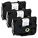 JARBO TZE251 Compatible Brother TZE-251 Label Tape Black on White, 3 Pack, 1 inch x 26.2 feet (24mm x 8 m), Used for Brother P-Touch PT-D600 PT-D600VP PT-P700 PT-P750W PT-2730 PT-2730VP Label Maker