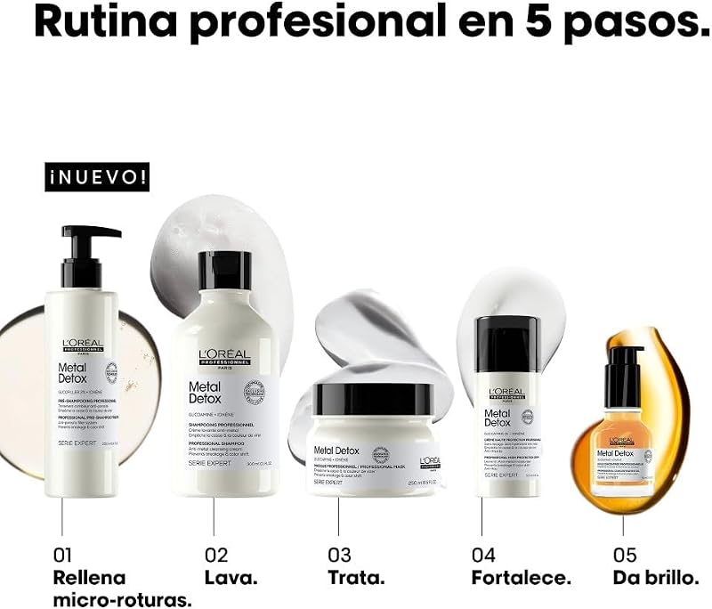 L'Oréal Professionnel Metal Detox, Champú Antirrotura, Sin Sulfatos 100ml