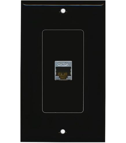 Presa A Muro Riteav 1 Porta Ethernet CAT6 Blu: Connessione Tool-less, Piastra Inclusa, Viti Di Fissaggio