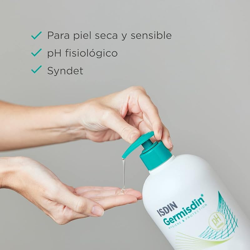 Germisdin Syndet Gel Douche Aloe Vera Usage Quotidien Recommandé Peaux Sèches ou Démangeaisons 1 L - Lot de 2