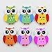 Polytree 50pcs Multicolored Cartoon Animal 2 Holes Wood Sewing Buttons (Owl)