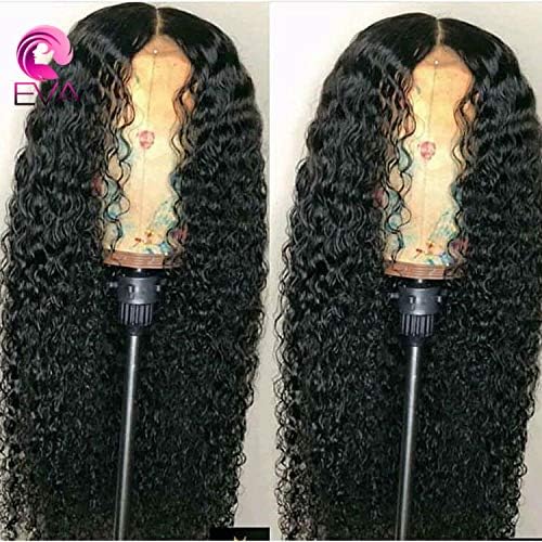 Eva Curly 360 Lace Frontal Wig Pre Plucked With Baby Hair 250% Density Lace Front Human Hair Wigs For Women Brazilian Virgin Hair 18 inch