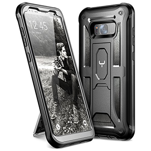 Galaxy S8+ Plus Case, YOUMAKER Heavy Duty Protection Kickstand Clip Holster Shockproof Case Cover for Samsung Galaxy S8 Plus (2017 Release) 6.2 inch WITHOUT Built-in Screen Protector (Black/Black)