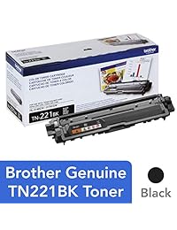 Cartucho de tóner Brother TN221BK, tóner negro de repuesto, rendimiento de páginas de hasta 2.500 páginas, cartucho de reposición de   Dash TN221