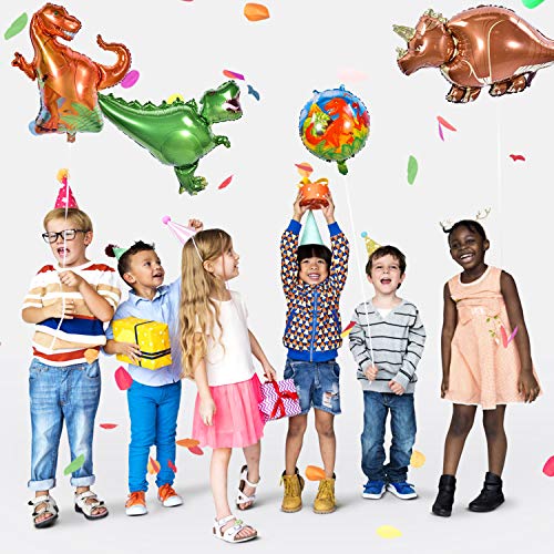 Herefun 8 Stücke Dinosaurier Folienballon, Dinosaurier Ballons Wiederverwendbare Heliumballons, Folien Ballons für… – Bild 6