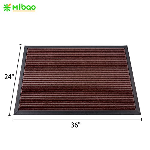 image for Mibao Low Profile Shoe Scraper Doormat Indoor Outdoor Floor Mat Entran