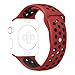 UMTELE Nike Series 2 Soft Silicone Replacement Sports Watch Strap with Ventilation Holes for Apple Watch, Small/Medium, Red/Black, 38mm