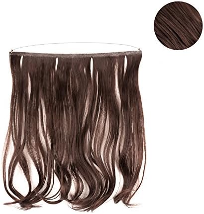 Full Extensions 18" Easy To Use Synthetic Headband Extensions (Dark Brown)