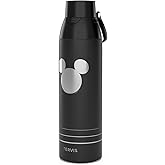 Tervis Venture Water Bottle Disney - Mickey Mouse Engraved Sillhouette Made in USA Double Walled Insulated Tumbler Travel Cup Keeps Drinks Cold & Hot, 26oz, Stainless Steel