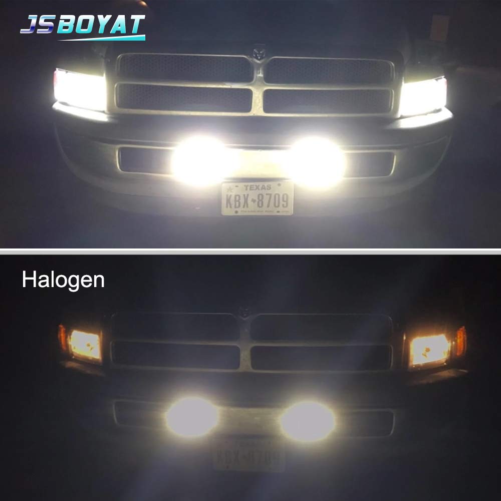 JSBOYAT H11 Led Fog Light Bulb H9 Led Bulbs CSP Chips H8 Bulbs DRL Replacement 1600LM 6500K Cool White Not Headlight 1 Year Warranty(1 Pair)
