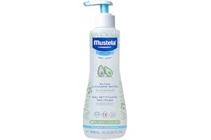 Mustela Baby Cleansing Water - No-Rinse Micellar Water - with Natural Avocado & Aloe Vera - for Baby's Face, Body & Diaper - 1 or 2-Pack - Various Sizes
