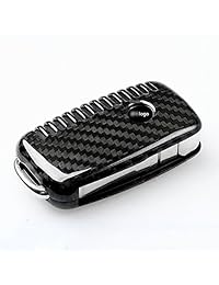 MODIPIM   Carcasa para llave de entrada sin llave, suave, de TPU, con borla de diamante, llavero para Volkswagen Passat Lavida Tiguan Polo Bora Sagitar 2 3 botones