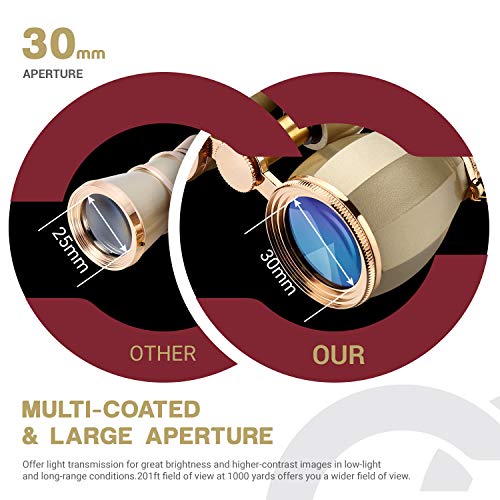 ESSLNB Opera Glasses Binoculars for Women Adults 4X30mm Theater Glasses