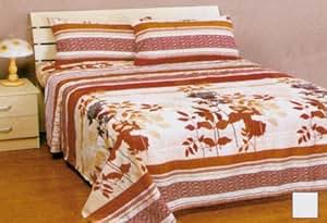 Amazon.com: Autumn Fall Leaves Flowers Stripes Twin Bed ...
