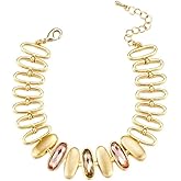 Verdantora Colorful Tennis Bracelets 14k Gold Plated Bracelet for Women Adjustable Link Bracelet Stainless Chain Bracelet Gold Fashion Accessories Dainty Gold Jewelry Gifts for Women Mother Daughter