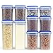 Duramont Food Storage Container 10-Piece Set - Airtight Dry Food Container w/Innovative Dual Utility Interchangeable Lids, Freezer Safe