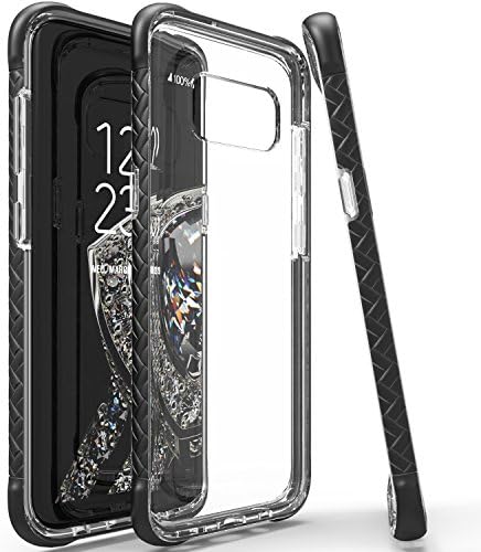 Galaxy S8 Case, scottii [Luxurii Clear] Samsung S8 Shockproof Case - Flexible TPU - Dual Layer Crystal Slim Clear Case for Galaxy S8 (Jet Black)