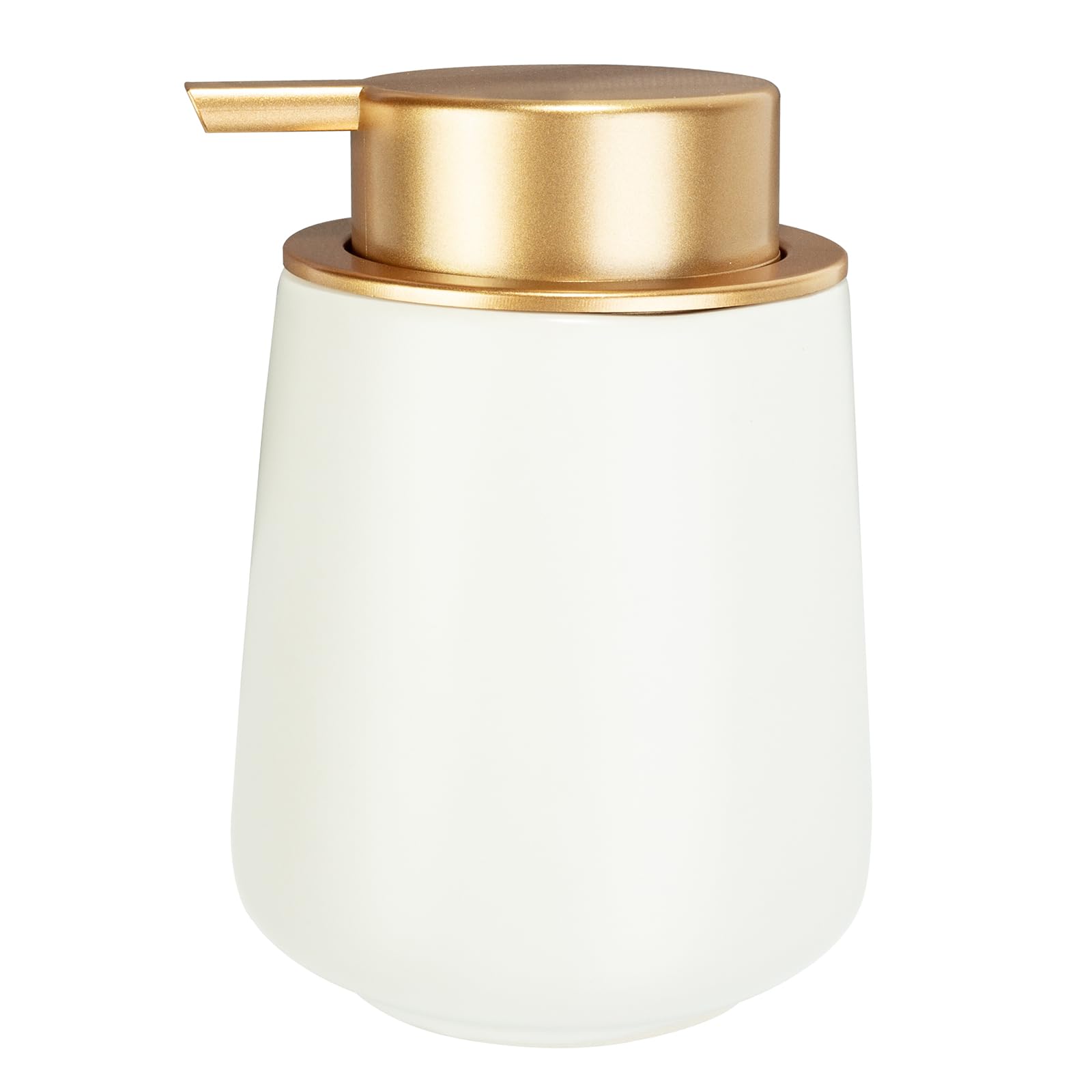 Photo 1 of Simcat Hand Soap Dispenser Marble Dish Soap Dispenser Countertop Hand Lotion Pump Bottles Ceramic Lotion Container Refillable Liquid Hand Soap Jar Shower Dispenser for Bathroom Kitchen (Matte White)