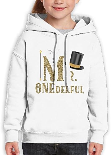 Vintopia Teen Girls Boys Mr Onederful 1st Birthday Fashion Walk White Fleece S
