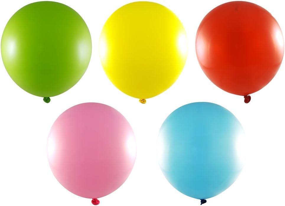 Flashing Party Balloons (12 inch) - 10 Balloons with 5 Colors - LED Light Modes: Fast, Slow, Steady, & Off. Great for Birthdays, Parties, & Celebrations.