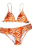 Cupshe Fashion Boom Tie-dyed Bikini Set Orange Swimwear Bathing Suit