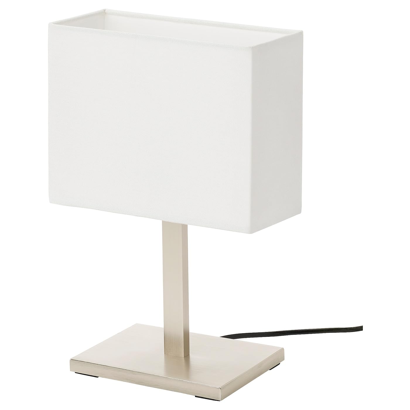 IKEA TOMELILLA white, nickel-plated, stick table lamp, 36 cm