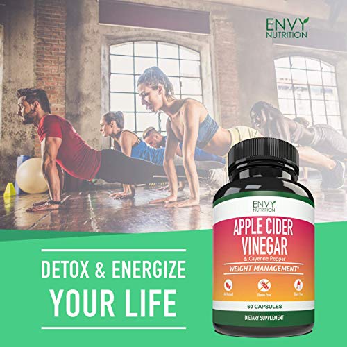 image for Envy Nutrition Apple Cider Vinegar Capsules - Supports Metabolism, Imm
