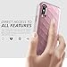 Clayco iPhone Xs Case, iPhone X Case, Hera Series Full-Body Rugged Case with Built-in Screen Protector for Apple iPhone Xs 2018/iPhone X 2017 Release (Rosegold)