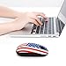 Jelly Comb 2.4G Slim Wireless Mouse with Nano Receiver, Less Noise, Portable Mobile Optical Mice for Notebook, PC, Laptop, Computer, Macbook - American Flag Pattern