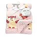 Lambs & Ivy Little Woodland Forest Animals Blanket, Pink/White