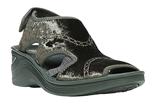 Bzees womens drama wedge sandal, olive velvet, 8.5 b(m)…