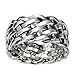 Chuvora 925 Sterling Silver 11 mm Wide Braided Woven Celtic Knot Band Thumb Ring - Nickle Free Size 7