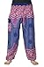 Harem Pants Unisex Geometric Mandala Harem Pants for Men & Women in Blue