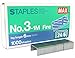 PLESIU MEselected MAX No.3-1M Flat Clinch Staples (24/6) for Office - 4 Boxes (4,000-Staples) - Silver