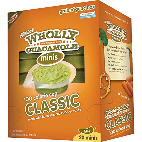 Wholly Guacamole Classic Guacamole Mini Cup, 2 oz, 20 count